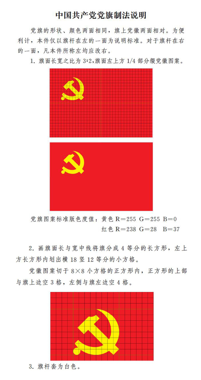 中国共产党党旗党徽制作和使用这些规定要注意！(图3)